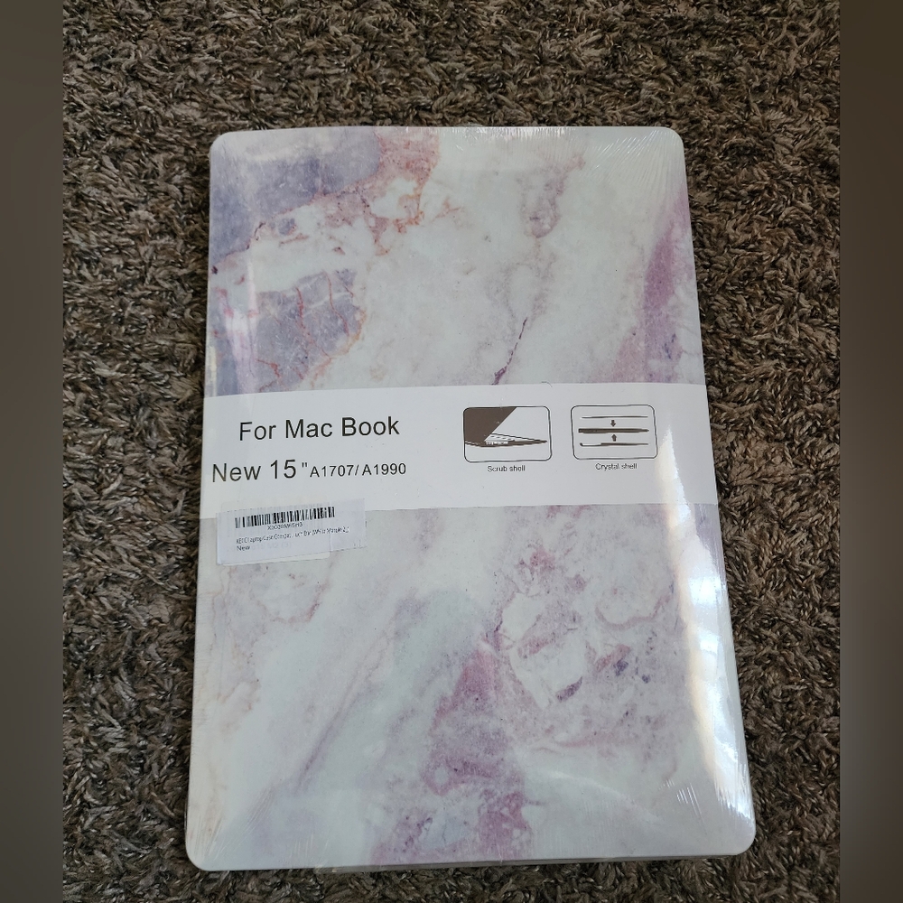 KECC White Marble Mac Book Laptop Case 15" NEW